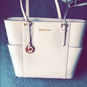 Michael Kors saffiano tote soft pink
